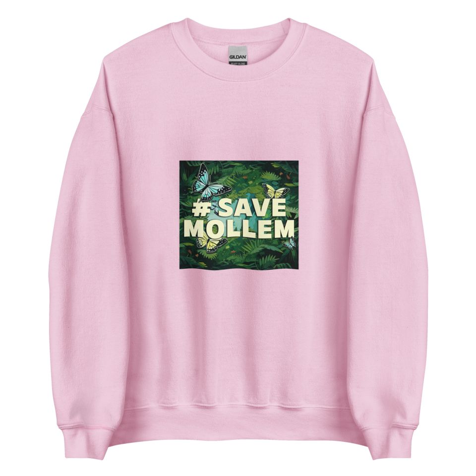 Unisex Crew Neck Sweatshirt Light Pink Front 653d433dd9959.jpg