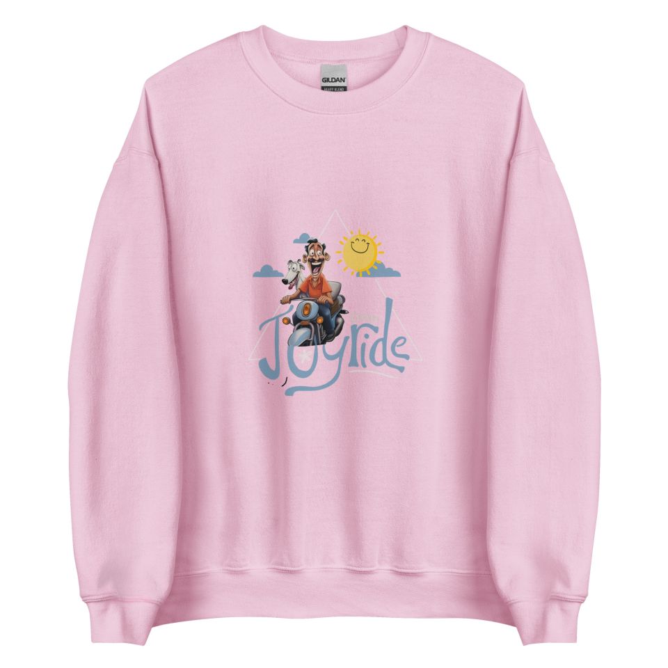 Unisex Crew Neck Sweatshirt Light Pink Front 653e8a716b74b.jpg