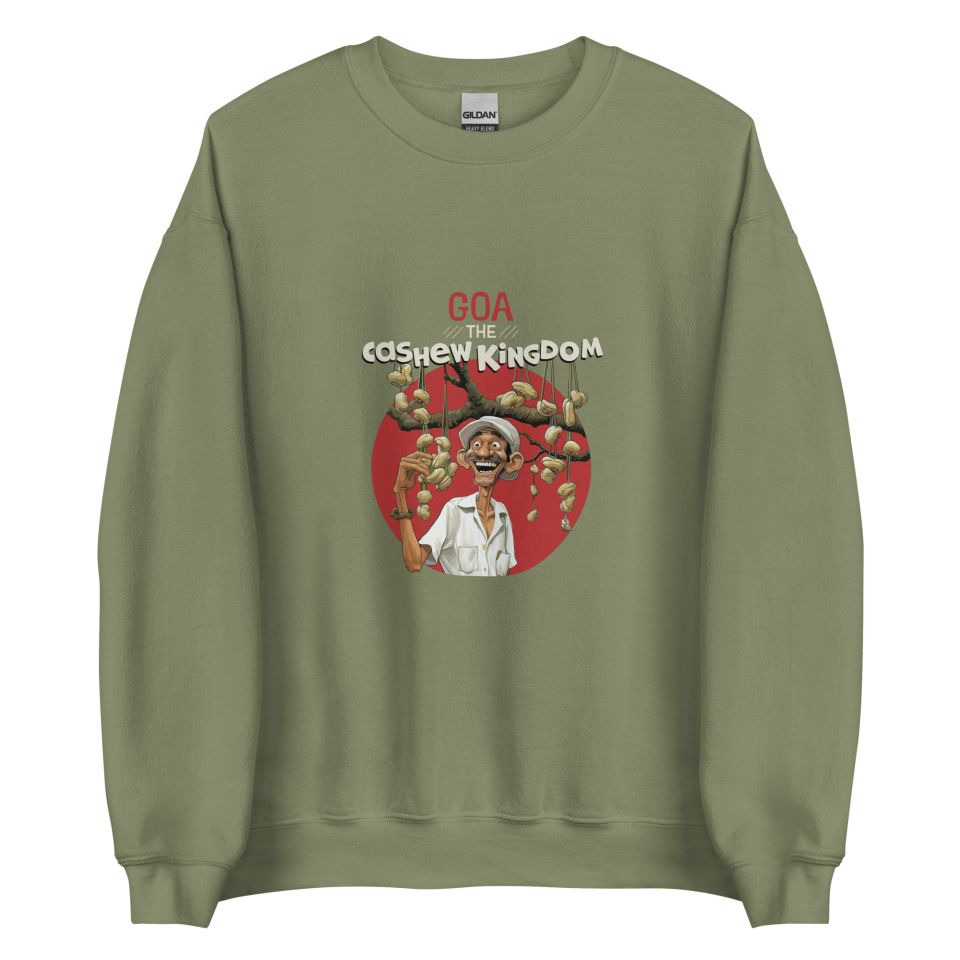 Unisex Crew Neck Sweatshirt Military Green Front 653d43ca2e570.jpg