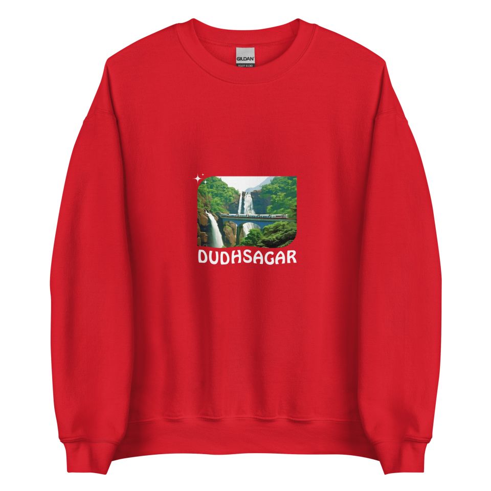 Unisex Crew Neck Sweatshirt Red Front 654df0c45ed8a.jpg