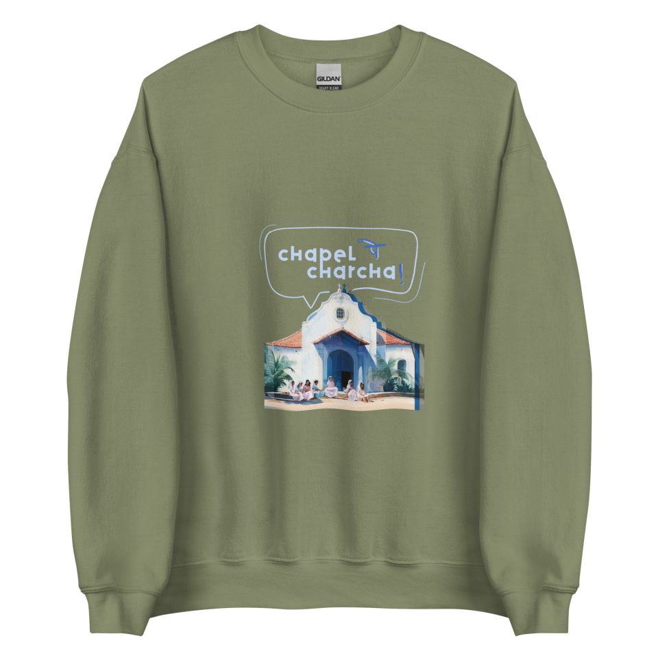 Unisex Crew Neck Sweatshirt Military Green Front 653d451664e54.jpg