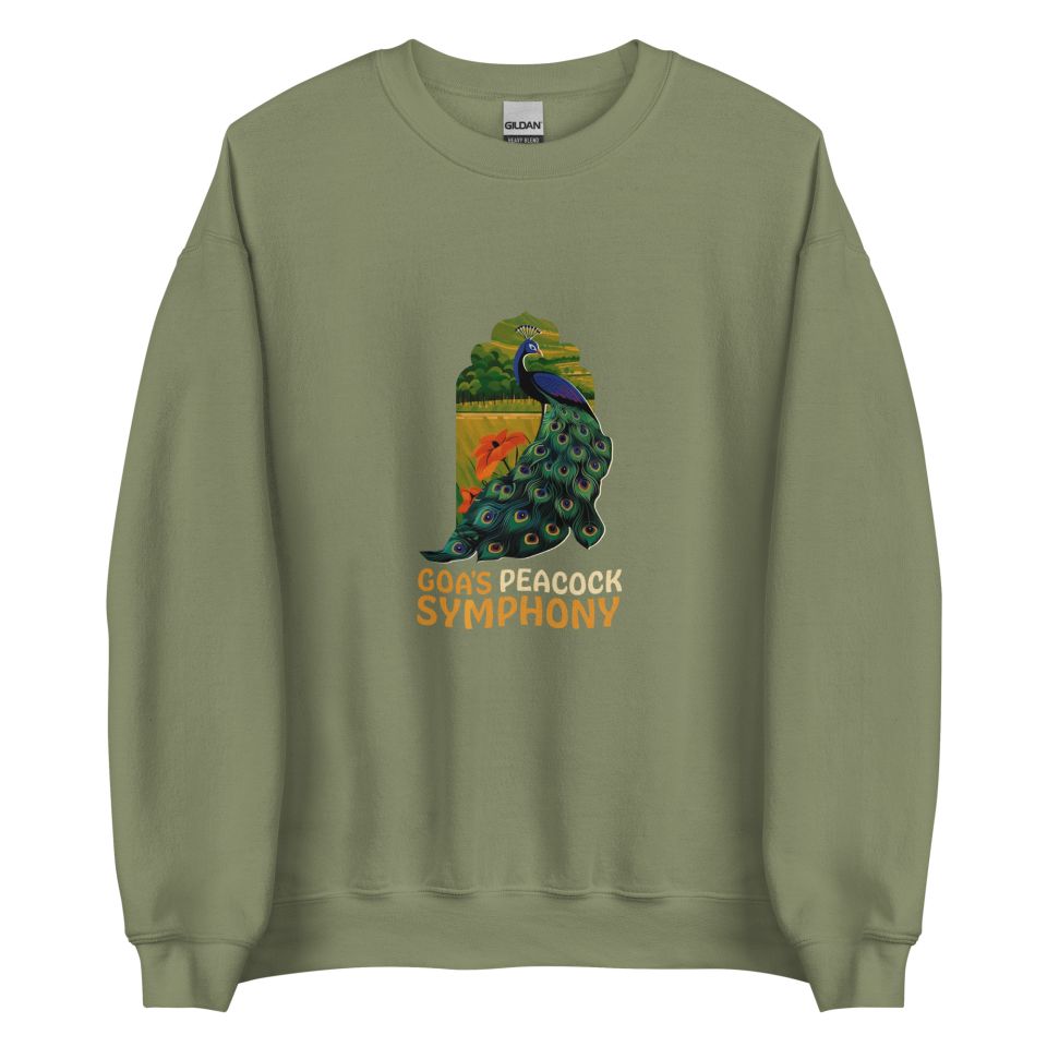 Unisex Crew Neck Sweatshirt Military Green Front 653cb52737968.jpg