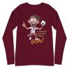Unisex Long Sleeve Tee Maroon Front 6502d3bcaaf07.jpg