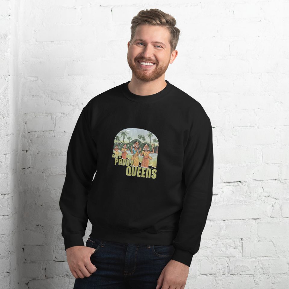 Unisex Crew Neck Sweatshirt Black Front 653cb5a1c1dfd.jpg