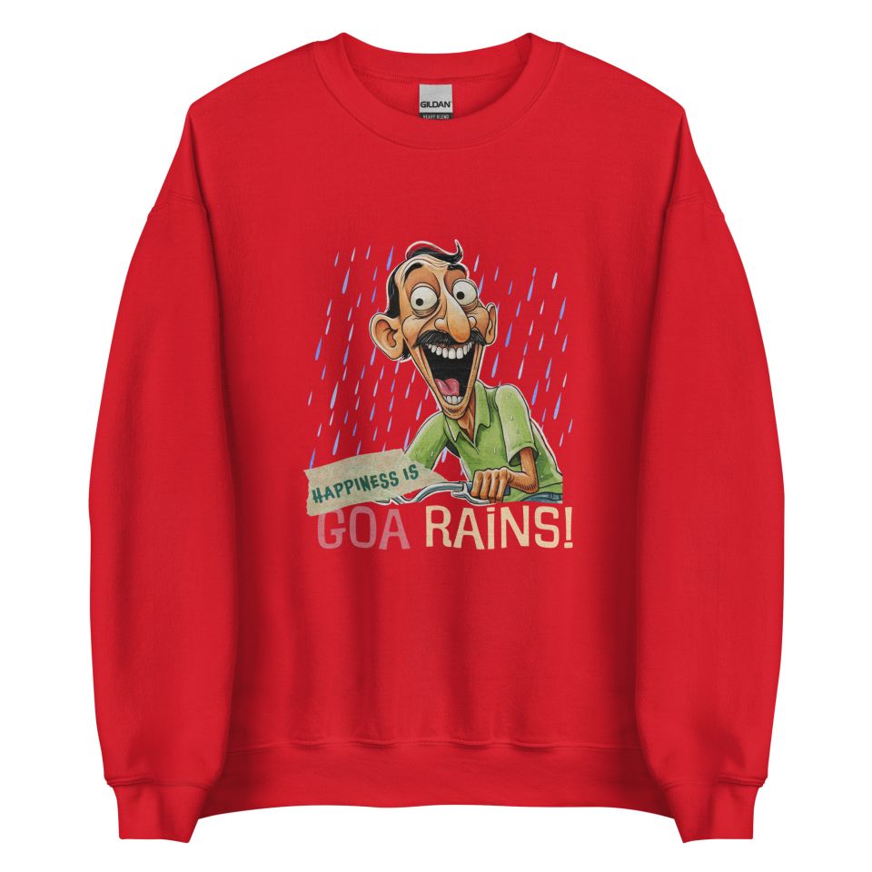 Unisex Crew Neck Sweatshirt Red Front 653cb3cd689eb.jpg