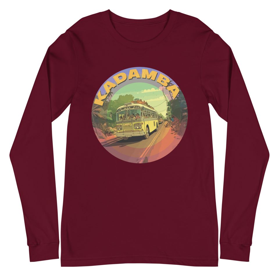 Unisex Long Sleeve Tee Maroon Front 6503e8269981e.jpg