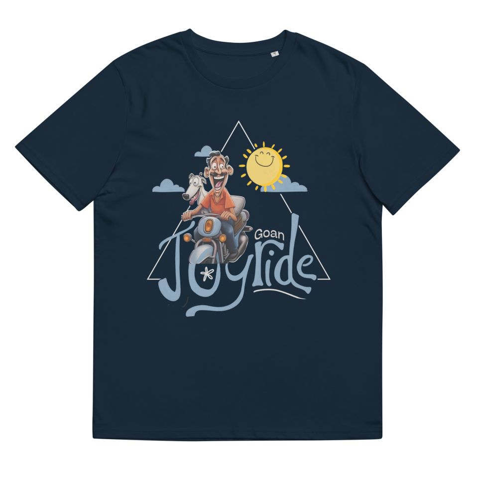 Unisex Organic Cotton T Shirt French Navy Front 65239b2490e3f.jpg