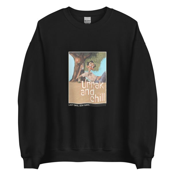 Unisex Crew Neck Sweatshirt Black Front 6538b72e8f23b.jpg