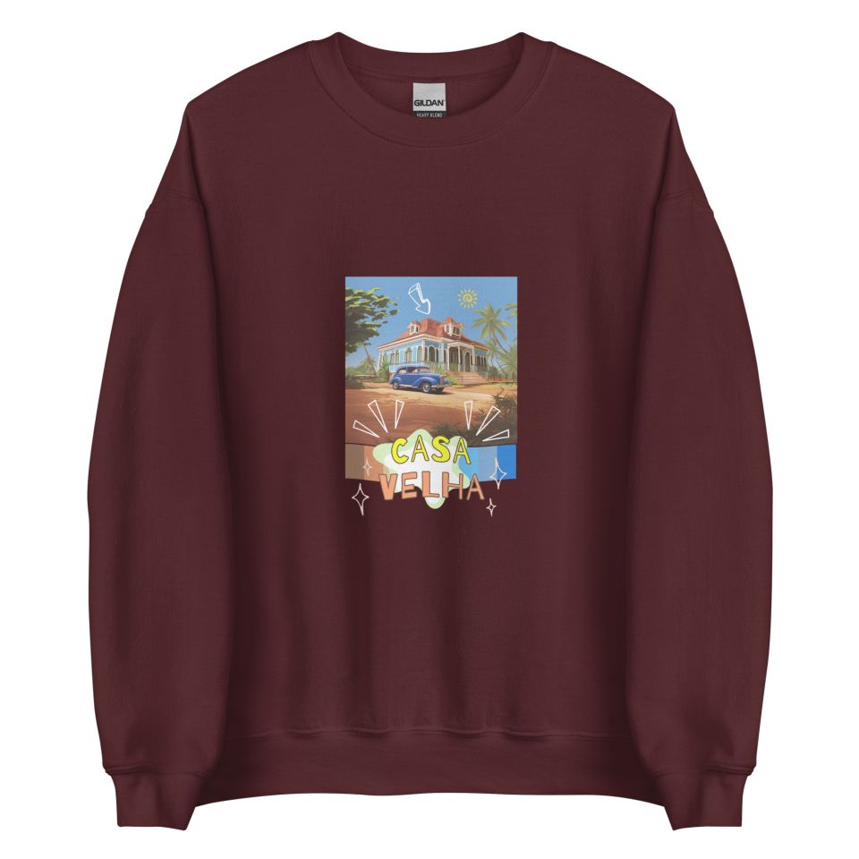 Unisex Crew Neck Sweatshirt Maroon Front 653e9011a511f.jpg