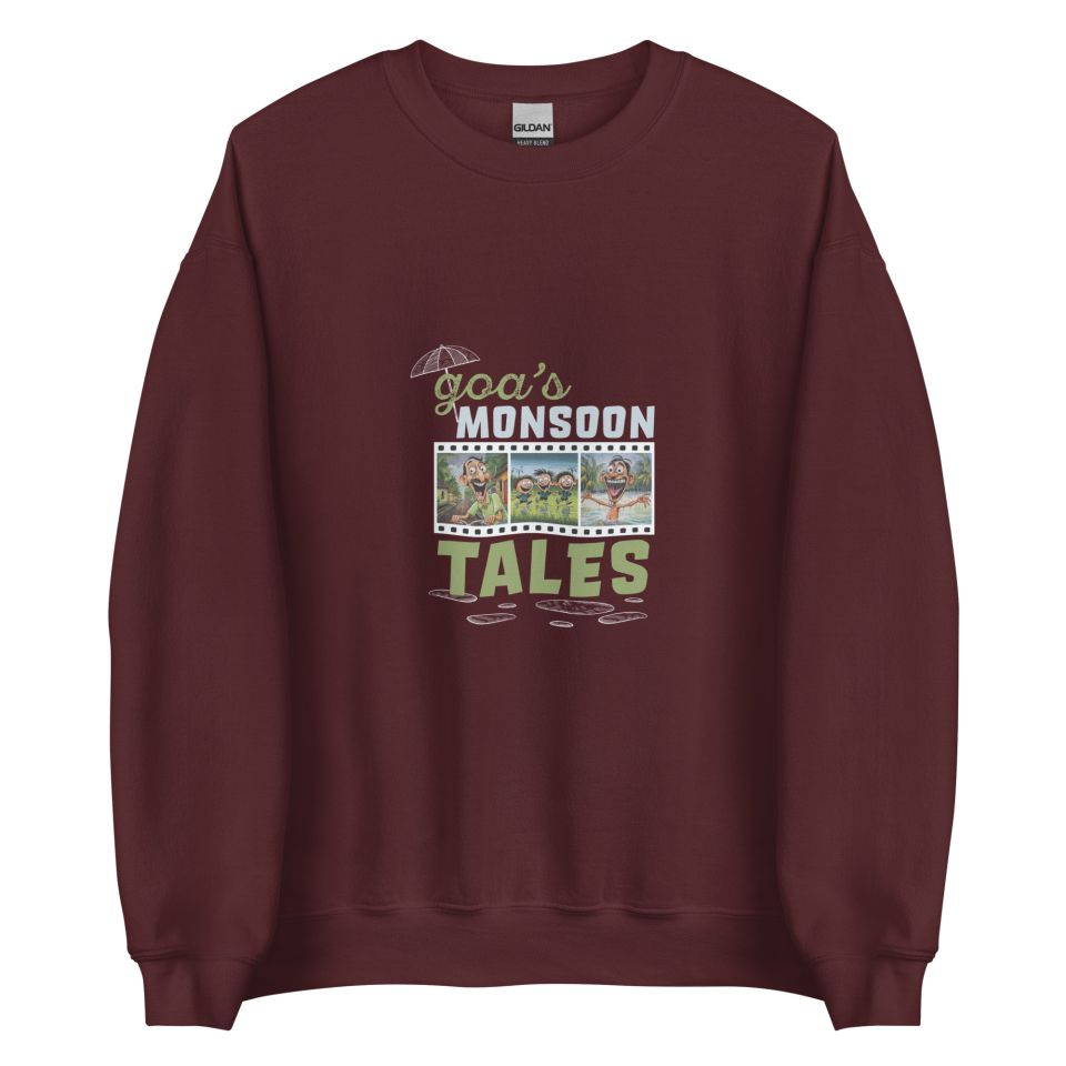 Unisex Crew Neck Sweatshirt Maroon Front 653d48e92ce68.jpg