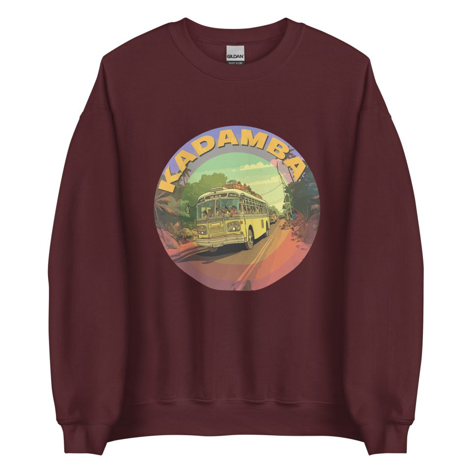 Unisex Crew Neck Sweatshirt Maroon Front 653cb4205e128.jpg