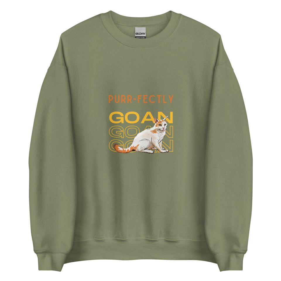 Unisex Crew Neck Sweatshirt Military Green Front 654e0398cf8f3.jpg