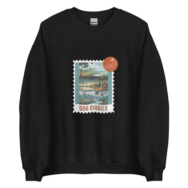 Unisex Crew Neck Sweatshirt Black Front 653d448a5da1c.jpg