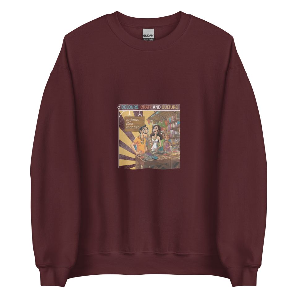 Unisex Crew Neck Sweatshirt Maroon Front 653d4b72ceb42.jpg