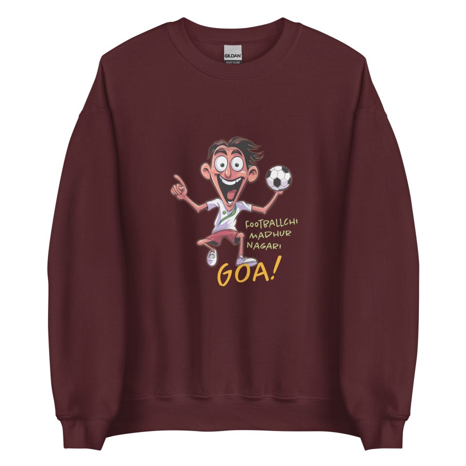 Unisex Crew Neck Sweatshirt Maroon Front 6538e35c5d0f4.jpg