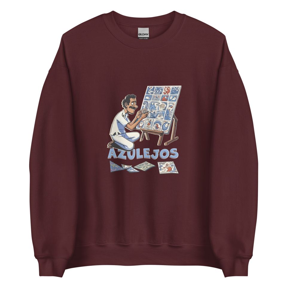 Unisex Crew Neck Sweatshirt Maroon Front 653cb47f5b877.jpg