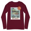 Unisex Long Sleeve Tee Maroon Front 6503f267eac39.jpg
