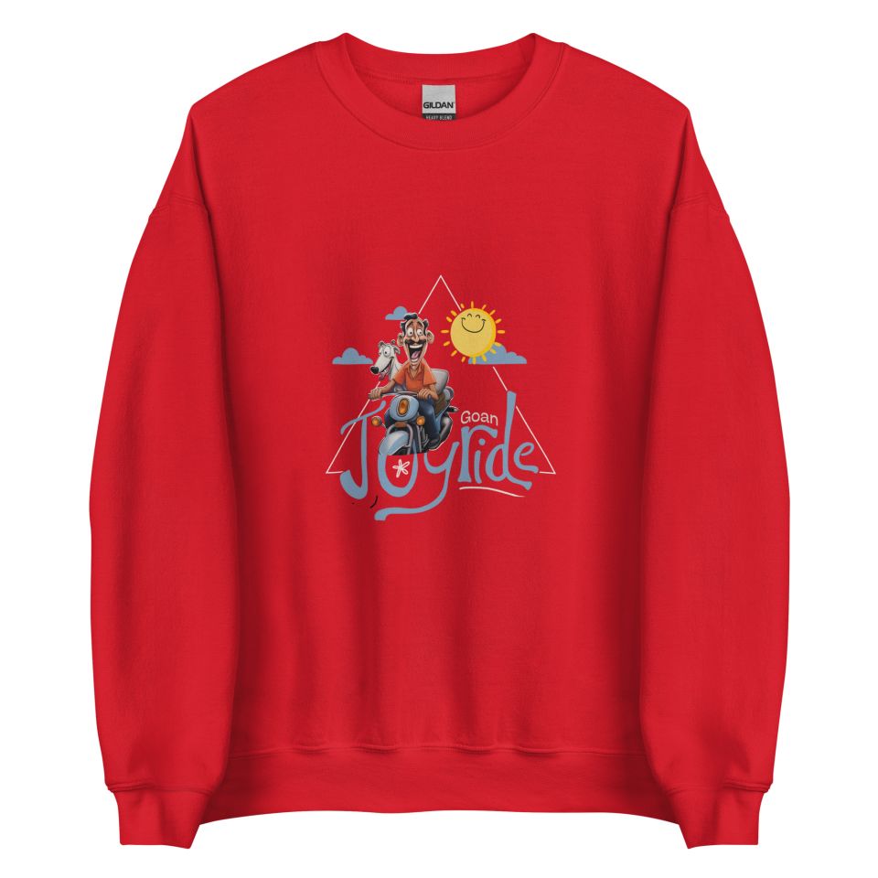 Unisex Crew Neck Sweatshirt Red Front 653e8a7164097.jpg
