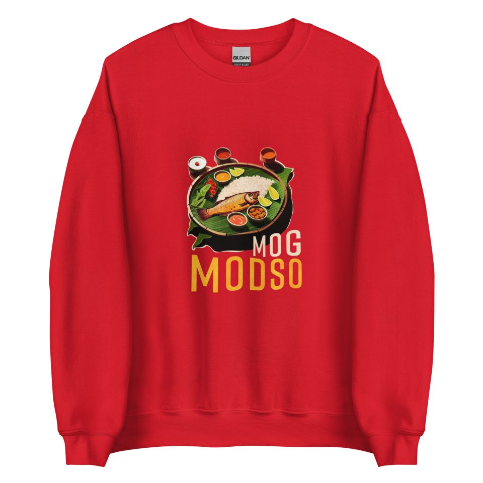 Unisex Crew Neck Sweatshirt Red Front 6538e1e4836a4.jpg