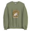 Unisex Crew Neck Sweatshirt Military Green Front 653e8d58a4650.jpg