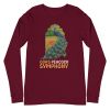 Unisex Long Sleeve Tee Maroon Front 6503ef58708a2.jpg