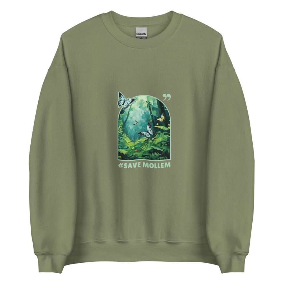 Unisex Crew Neck Sweatshirt Military Green Front 654dff0421d8a.jpg
