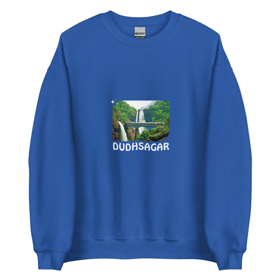 Unisex Crew Neck Sweatshirt Royal Front 654df0c460dee.jpg