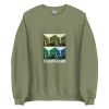 Unisex Crew Neck Sweatshirt Military Green Front 654defaad23e3.jpg
