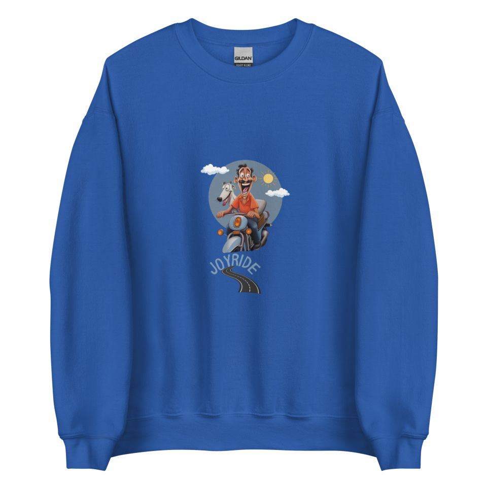 Unisex Crew Neck Sweatshirt Royal Front 65476e049ee5d.jpg