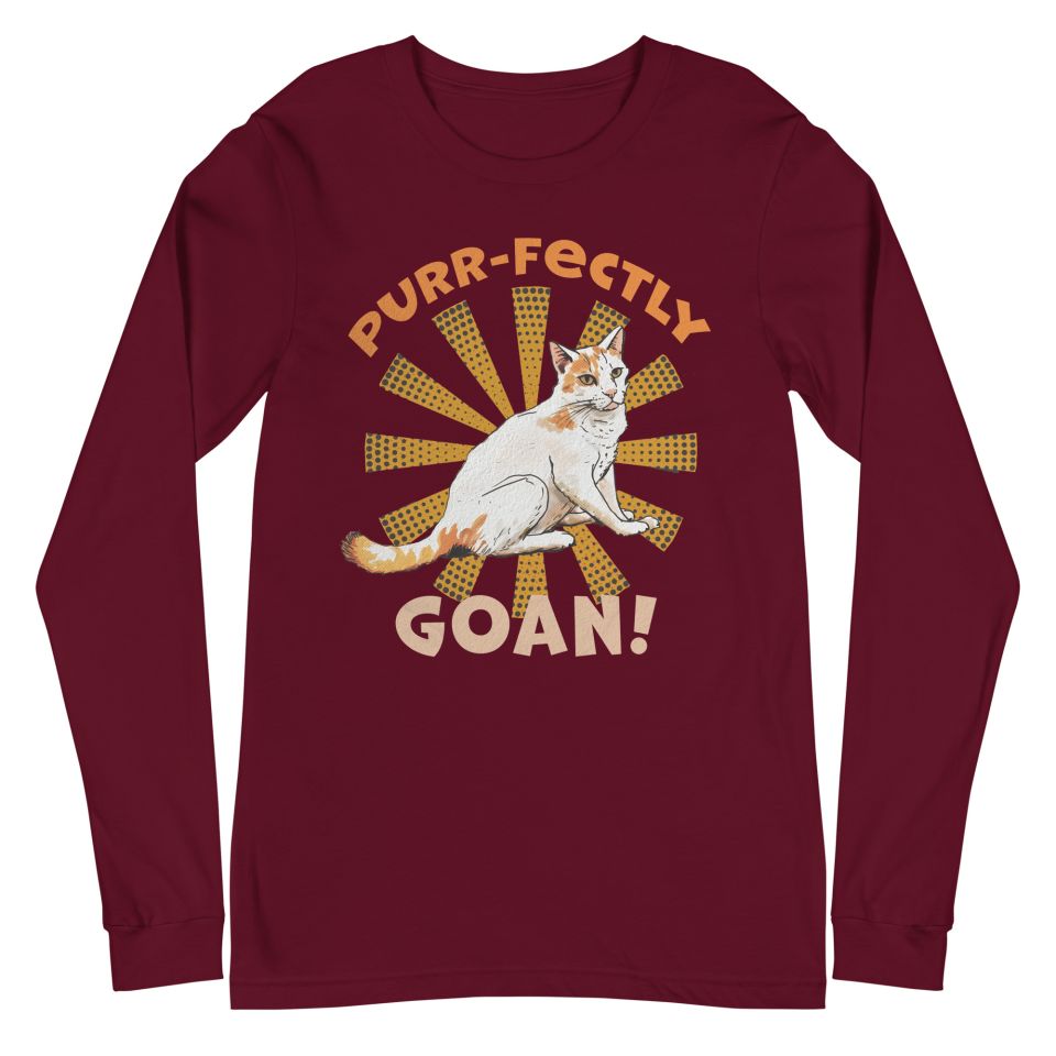 Unisex Long Sleeve Tee Maroon Front 65093243bb6f7.jpg