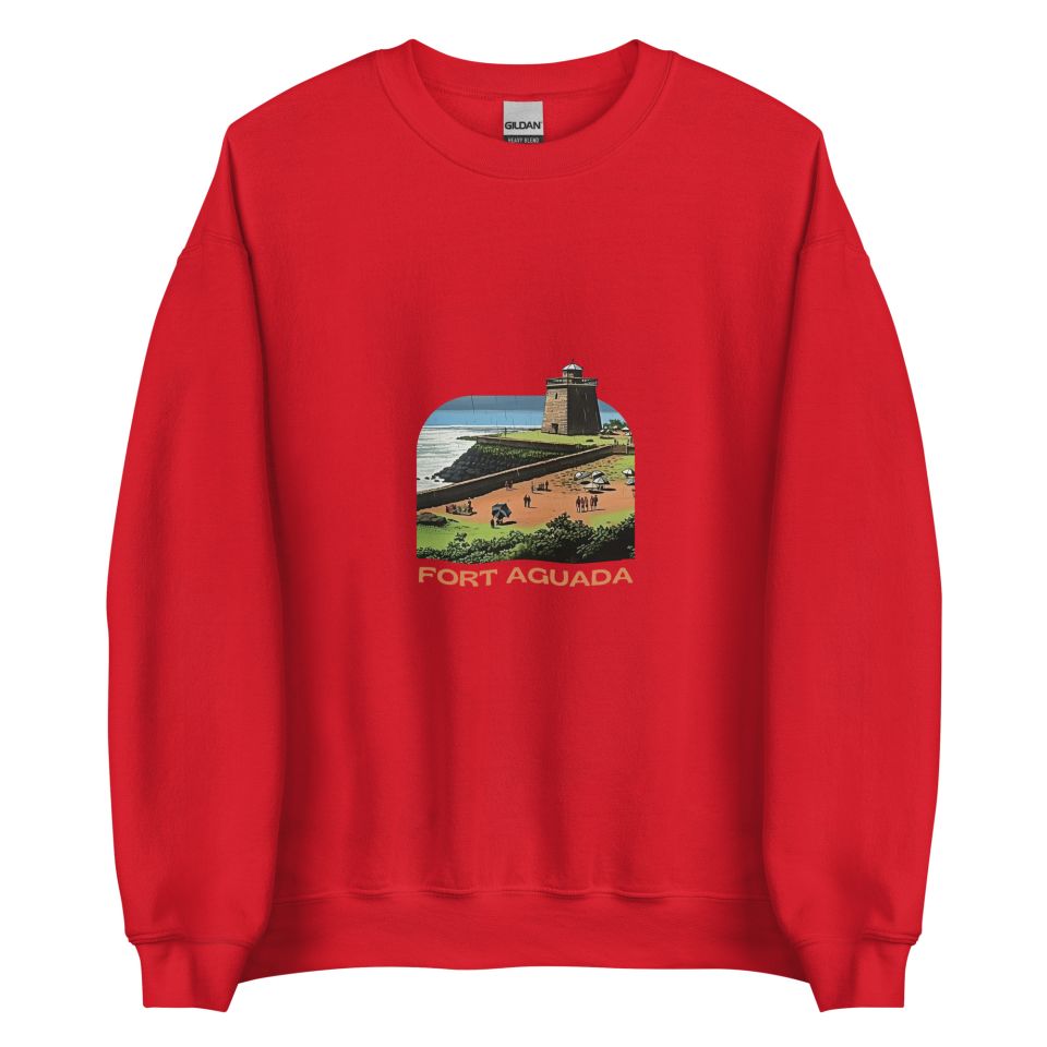 Unisex Crew Neck Sweatshirt Red Front 654deb493a361.jpg