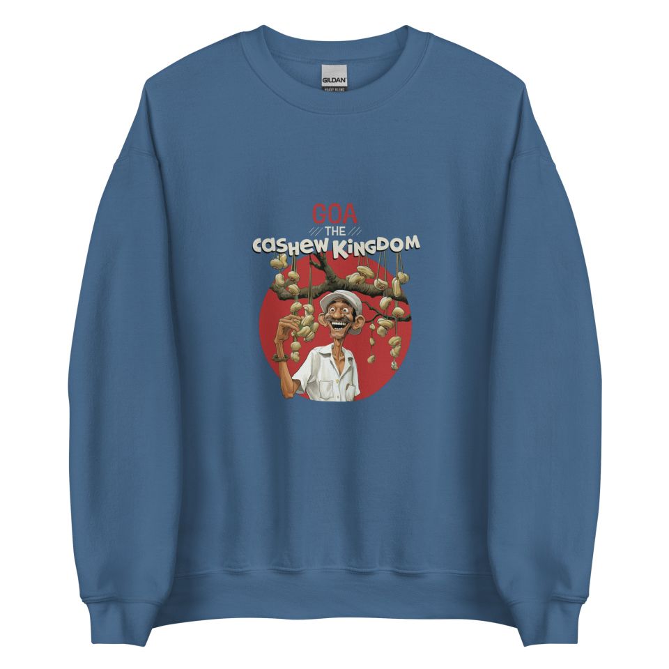 Unisex Crew Neck Sweatshirt Indigo Blue Front 653d43ca2d888.jpg