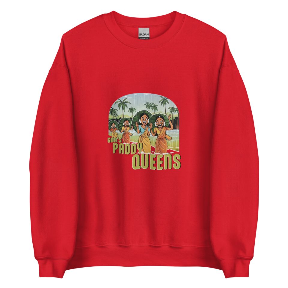 Unisex Crew Neck Sweatshirt Red Front 653cb5a1c3366.jpg