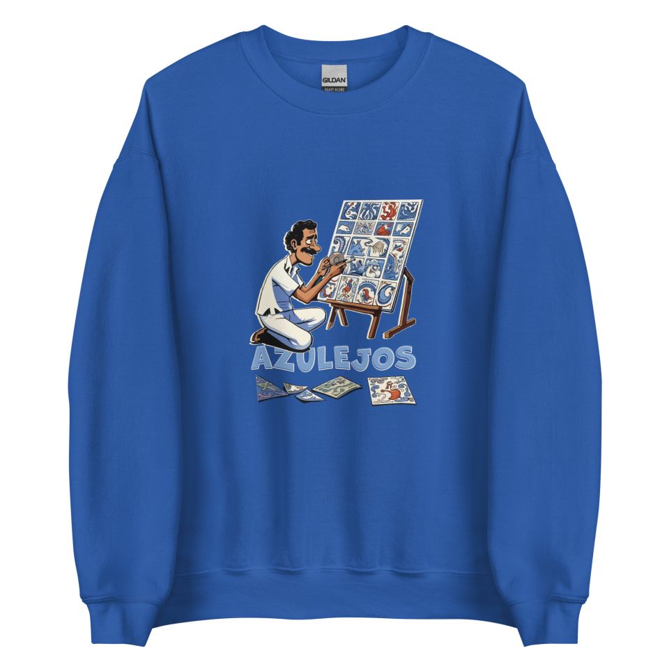 Unisex Crew Neck Sweatshirt Royal Front 653cb47f5d5e3.jpg