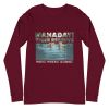Unisex Long Sleeve Tee Maroon Front 6503e7611ec5b.jpg
