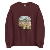 Unisex Crew Neck Sweatshirt Maroon Front 653cb5a1c28da.jpg