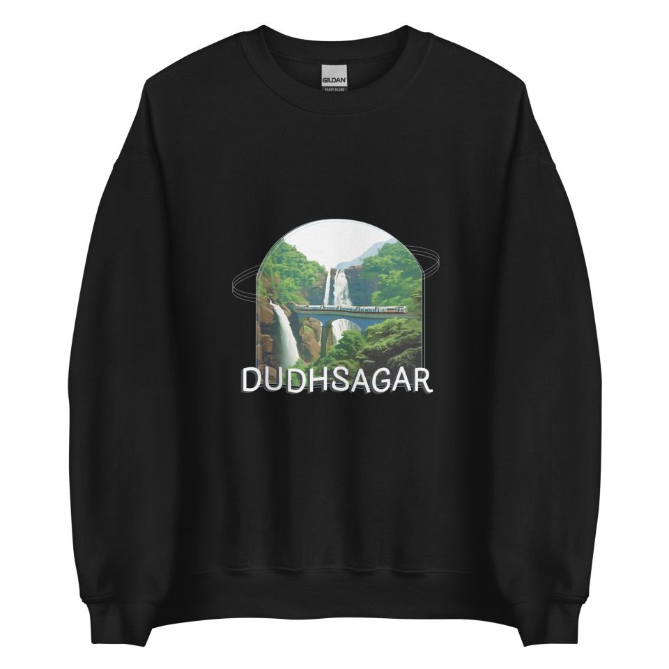 Unisex Crew Neck Sweatshirt Black Front 653cb698b478d.jpg