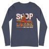 Unisex Long Sleeve Tee Heather Navy Front 6503f13423efe.jpg