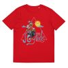 Unisex Organic Cotton T Shirt Red Front 65239b24925e4.jpg