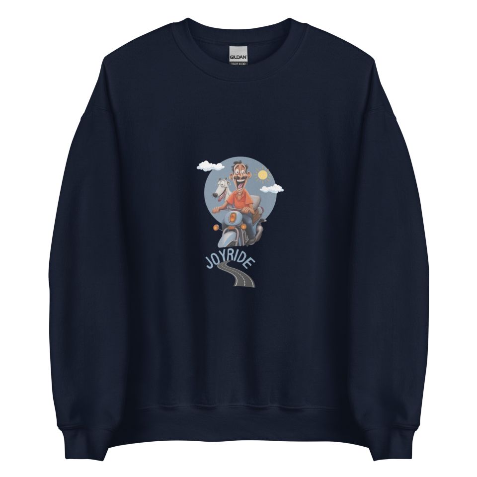 Unisex Crew Neck Sweatshirt Navy Front 65476e049c5bf.jpg