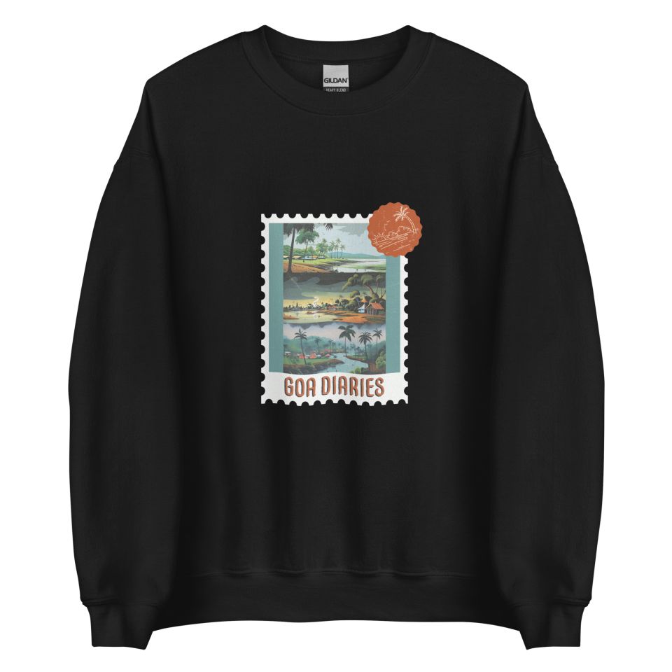 Unisex Crew Neck Sweatshirt Black Front 653d448a5da1c.jpg