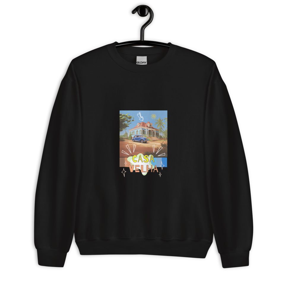 Unisex Crew Neck Sweatshirt Black Front 653e9011a4481.jpg