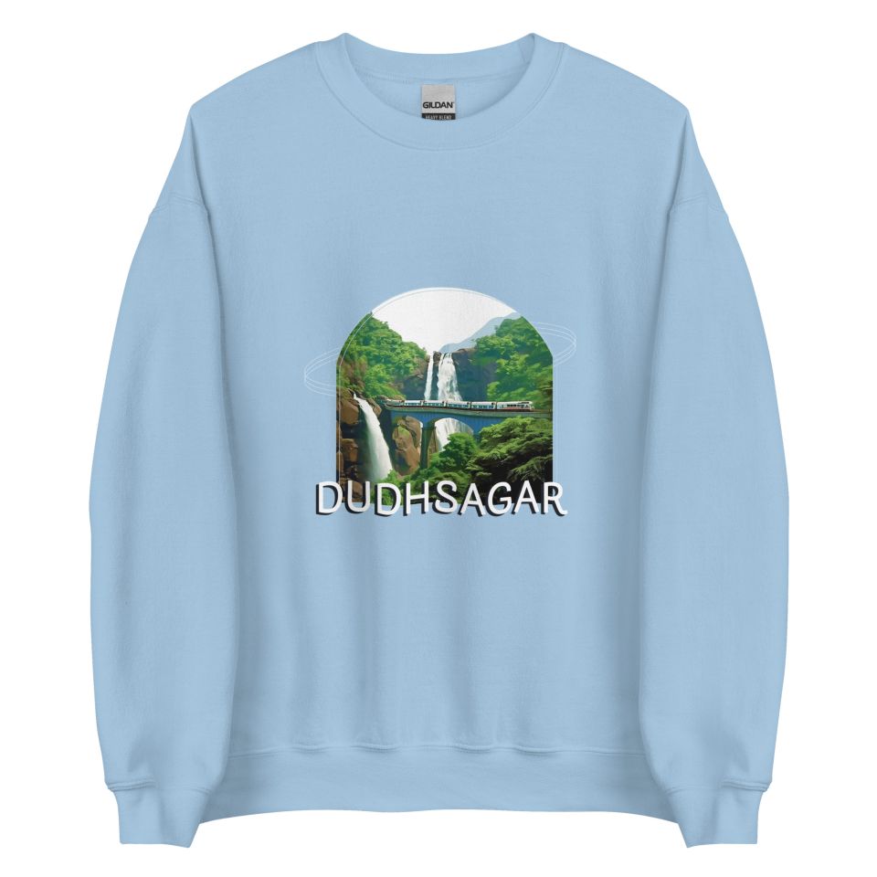 Unisex Crew Neck Sweatshirt Light Blue Front 653cb698ba454.jpg
