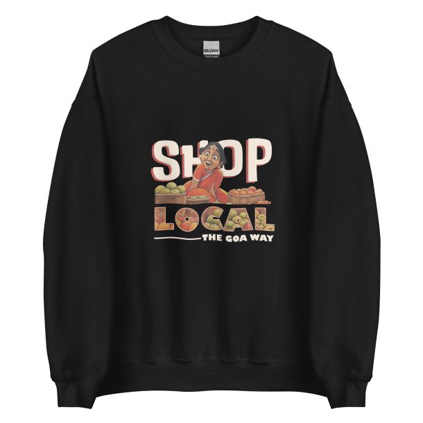 Unisex Crew Neck Sweatshirt Black Front 653cbc61357d4.jpg