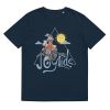 Unisex Organic Cotton T Shirt French Navy Front 65239b2490e3f.jpg
