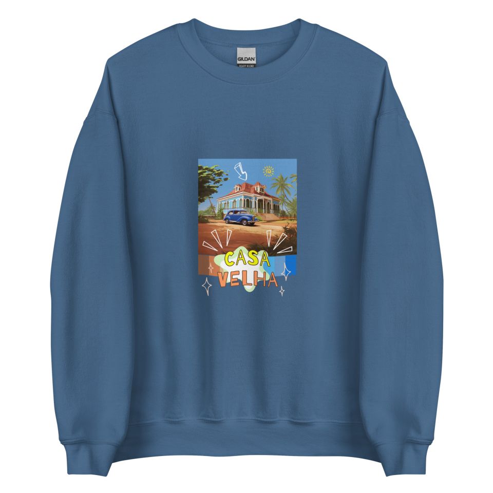 Unisex Crew Neck Sweatshirt Indigo Blue Front 653e9011a7aca.jpg