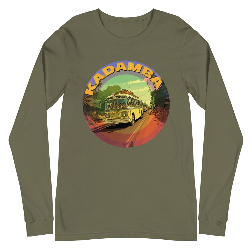 Unisex Long Sleeve Tee Military Green Front 6503e8269acc2.jpg
