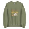 Unisex Crew Neck Sweatshirt Military Green Front 654e0398cf8f3.jpg