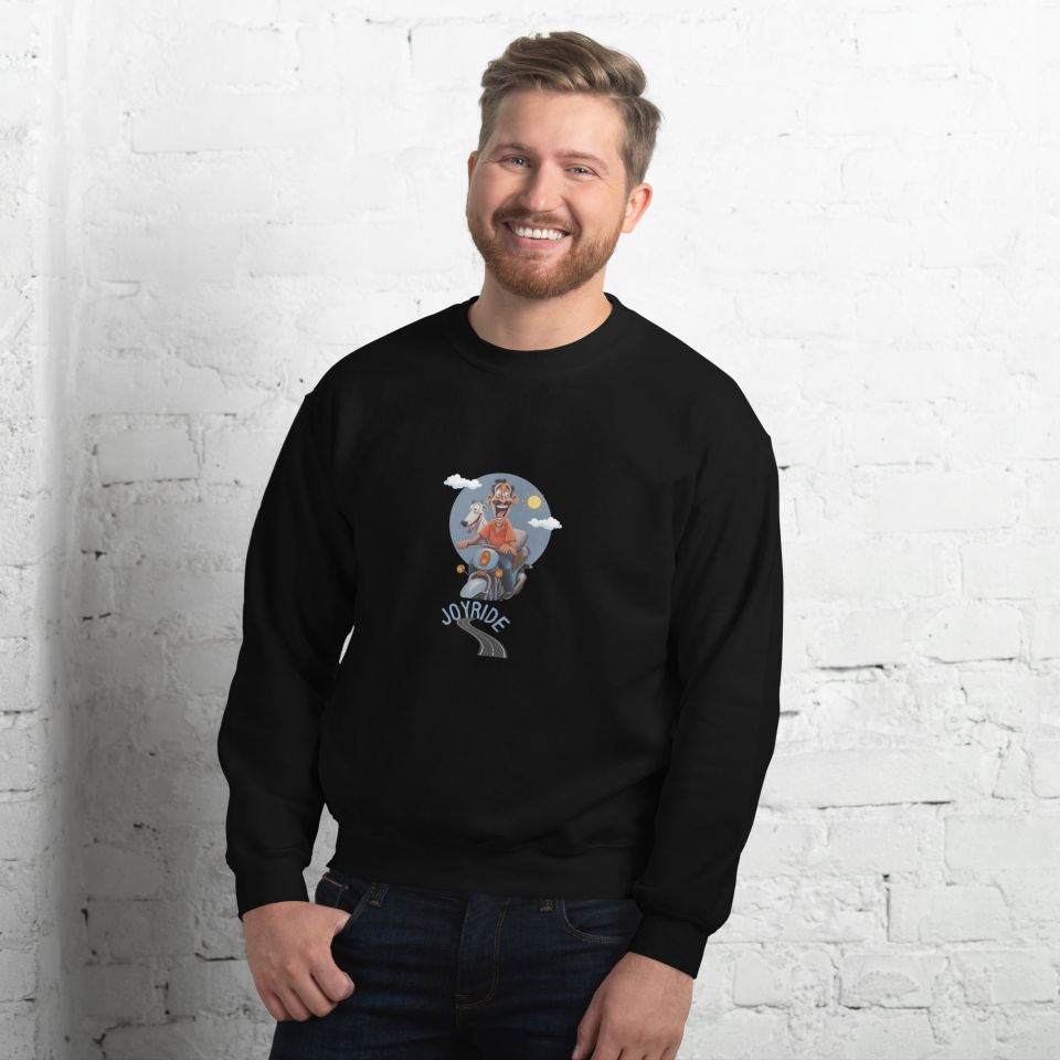 Unisex Crew Neck Sweatshirt Black Front 65476e049be32.jpg
