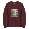 Unisex Crew Neck Sweatshirt Maroon Front 6538e24e4f1d7.jpg